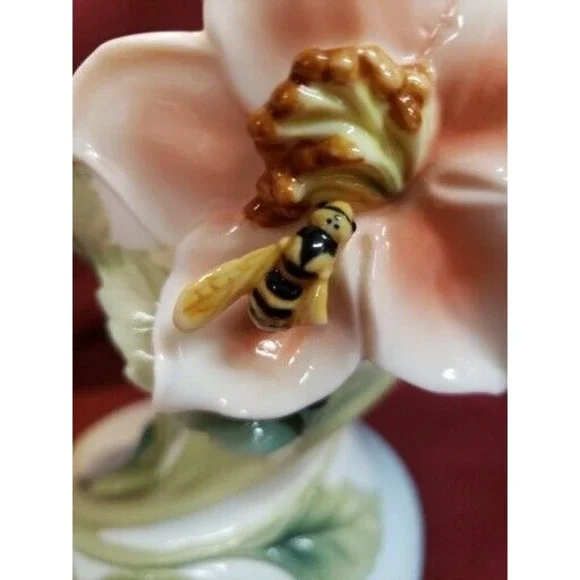 Franz Collection Bee & Apple Blossom Porcelain Candleholder READ